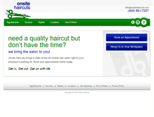 Tablet Screenshot of onsitehaircuts.com